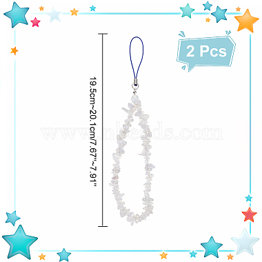 Opalite Chips Beaded Chain Mobile Straps(FIND-WH0135-07A)-2