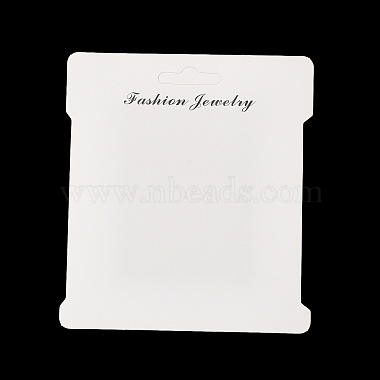 White Rectangle Paper Hair Tie Display Cards