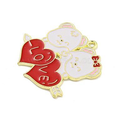 Valentine's Day Alloy Enamel Pendants(ENAM-Z015-03G-06)-2