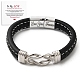 Word Love You Forever Stainless Steel Interlocking Knot Link Bracelet(JB752A)-1