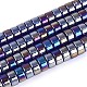ab色のメッキ透明ガラスビーズストランド(GLAA-T026-4x8mm-T05)-1