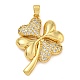 Rack Plating Brass Micro Pave Clear Cubic Zirconia Pendants(KK-Z063-32G)-1