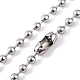 Non-Tarnish 304 Stainless Steel Ball Chain Necklaces for Women(NJEW-G135-01D-P)-2