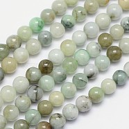 Natural Jadeite Round Bead Strands, 6mm, Hole: 1mm, about 67pcs/strand, 15.5 inch(G-I163-6mm)