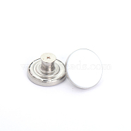 Alloy Button Pins for Jeans, Nautical Buttons, Garment Accessories, White, 20mm(PURS-PW0009-01E-02A)