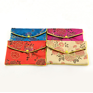 Rectangle Cloth Zip Pouches, Bag, Purse, Mixed Color, 11x16cm(ABAG-R009-11x16)