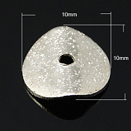 Alloy Wavy Spacer Beads, Twist, Platinum, 10x10x0.5mm, Hole: 1mm(PALLOY-E096-10x10-N)