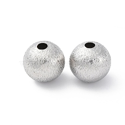 Brass Beads, Round, Real Platinum Plated, 15.5x16x16mm, Hole: 3.5mm(KK-D360-27P)