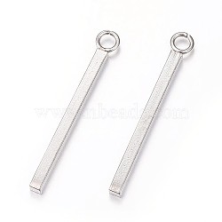 304 Stainless Steel Bar Pendants, Rectangle, Stainless Steel Color, 18x1.5x1.5mm, Hole: 2mm
(X-STAS-P186-05P-18mm)