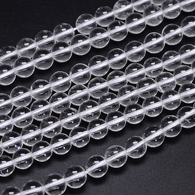 8mm Clear Round Quartz Crystal Beads