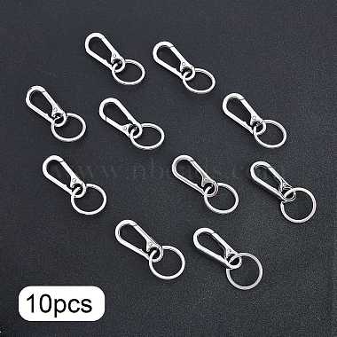 Alloy Push Gate Snap Keychain Clasp Findings(KEYC-GA0001-01)-3