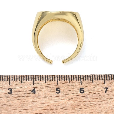 Brass & White Shell Cuff Open Rings(KK-CBA56EF-42B-G)-5