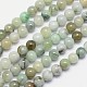 Jadéite naturel brins de perles rondes(G-I163-6mm)-1