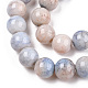 brins de perles rondes en verre craquelé opaque(GLAA-T031-01B)-2
