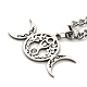 304 Stainless Steel Triple Goddess Pendant Necklaces(NJEW-G115-10P)-2