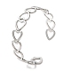 304 Stainless Steel Heart Open Cuff Bangle for Women(BJEW-L682-001P)-3