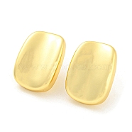 Rack Plating Brass Rectangle Stud Earrings, Long-Lasting Plated, Cadmium Free & Lead Free, Real 18K Gold Plated, 22x16mm(EJEW-K263-23G)