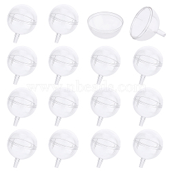 Plastic Chocolate Holder Case Flower Support, with Cover, for Candy Bouquet Packaging Case, Clear, 52.5x39mm, Hole: 3.2mm(AJEW-WH0261-42)