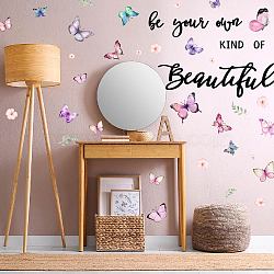 PVC Wall Stickers, Wall Decoration, Butterfly, 900x390mm(DIY-WH0228-945)