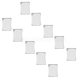 Unicraftale 304 Stainless Steel Pendants, Rectangle, Stamping Blank Tag, Stainless Steel Color, 18x12x1mm, Hole: 1.5mm(STAS-UN0008-75P)