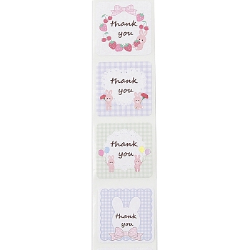 Sealing Label, Picture Stickers with Word Thank You, Letter, 25mm 500pcs/roll