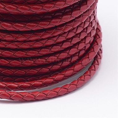 Braided Cowhide Leather Cord(NWIR-N005-01A-5mm)-3