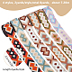 WADORN 12 Yards 6 Colors Flat Embroidery Rhombus Polyester Ribbons(OCOR-WR0001-14)-2