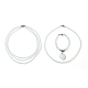 2Pcs 2 Style Opalite Heart Pendant Necklaces Set(NJEW-JN04068)-4