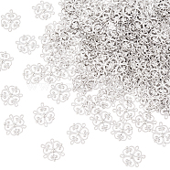 200Pcs Flower 316 Surgical Stainless Steel Filigree Joiners, Chandelier Components, Stainless Steel Color, 19x17x1mm, Hole: 2x1mm(STAS-DC0011-47)