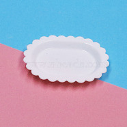 Plastic Dishes Mini Model, Micro Landscape Dollhouse Accessories, Pretending Prop Decorations, White, 54x41mm(PW-WG73A2D-02)