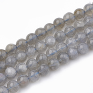 Natural Labradorite Beads Strands, Round, 6mm, Hole: 0.8mm, about 69pcs/strand, 15.3 inch(G-T064-70B)