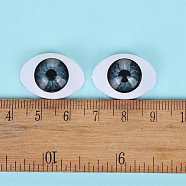 Craft Plastic Doll Eyeballs, Halloween Horor Props, Horse Eye, Steel Blue, 16x23mm(DOLL-PW0004-17A)