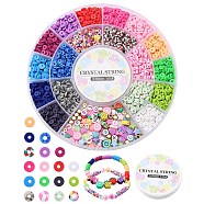 DIY Preppy Bracelet Making Kit, Including Polymer Clay Disc & Acrylic & CCB Plastic Beads, Fruit Theme & Star & Heart, Mixed Color, Beads: 2536Pcs/box(DIY-YW0007-64)