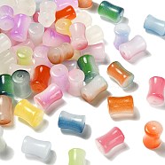 100Pcs Handmade Lampwork Beads, Bamboo Stick, Mixed Color, 12x8.5mm, Hole: 1.5mm(LAMP-CJ0001-59)