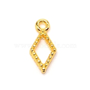 Rhombus Alloy Small Handmade Pendant, Epoxy Frame Charms, Golden, 15x7x2.5mm, Hole: 1.5mm(PALLOY-WH0092-41G)