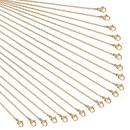 20Pcs 304 Stainless Steel Cable Chain Necklaces Set for Men Women, Golden, 17.72 inch(450mm)(MAK-NB0001-13)