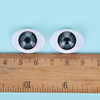 Craft Plastic Doll Eyeballs, Halloween Horor Props, Horse Eye, Steel Blue, 16x23mm