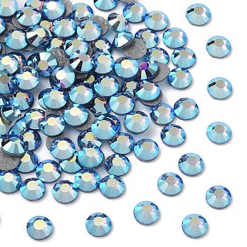 Preciosa&reg Crystal Hotfix Flatback Stones, Czech Crystal, Round(438 11 612 Chaton Rose VIVA 12 &reg), 20320 200 Blue Violet AB, SS16(3.8~4mm)