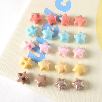 Opaque Acrylic Beads, Star, 17.7x17.7x11.6mm, Hole: 3.2mm, about 280pcs/500g