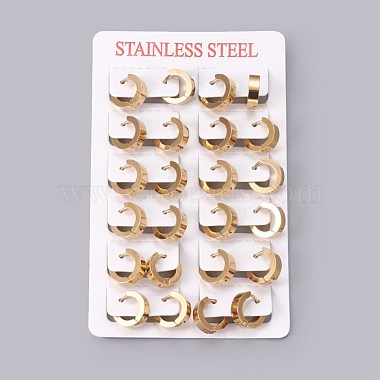 304 Stainless Steel Huggie Hoop Earrings(EJEW-O087-09F)-3