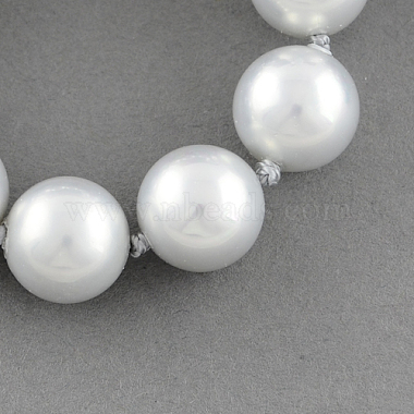 16mm Lavender Round Shell Pearl Beads