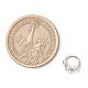 304 Stainless Steel Linking Rings with Brass Round Beads(PALLOY-JF03869)-2