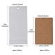 100Pcs Rectangle Kraft Paper One Pair Earring Display Cards with Hanging Hole(CDIS-YW0001-02A)-5