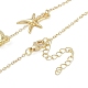 Bohemian Summer Beach Style 18K Gold Plated Shell Shape Initial Pendant Necklaces(IL8059-3)-3