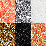 12702Pcs 6 Colors Halloween Theme Plastic Tube Beads, Column, Mixed Color, 3x2mm, Hole: 1.8mm, 2117pcs/color, 12702pcs(FIND-DC0006-28A)