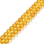 Natural Amber Beads Strands, Round, 4~4.5mm, Hole: 0.5mm, about 95pcs/strand, 15.75''(40cm)(G-L584-02)