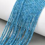 Natural Apatite Beads Strands, Round, Faceted, 2mm, Hole: 0.5mm, about 213pcs/strand, 15.51''(39.4cm)(G-Z160-A01-2mm)