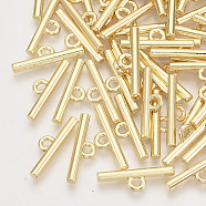 Alloy Pendants, Bar, Light Gold, 6.5x22.5x2.5mm, Hole: 2mm(PALLOY-S121-211)