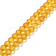 Natural Amber Beads Strands, Round, 4~4.5mm, Hole: 0.5mm, about 95pcs/strand, 15.75 inch(40cm)(G-L584-02)