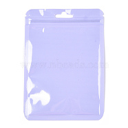 Macaron Color Plastic Yin-yang Zip Lock Bags, Resealable Bags, Self Seal Bags, Top Seal, Rectangle, Lilac, 15x10.5x0.15cm, Unilateral Thickness: 2 Mil(0.05mm)(OPP-N001-01D-01)